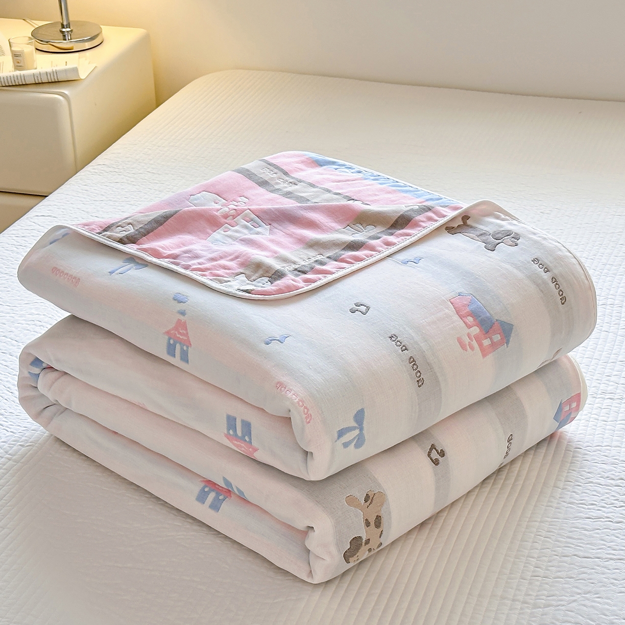 91家纺网 家纺一手货源 找家纺 （总）小叮当家纺仓储工厂店 (买家秀 爆款花型 不断货)2025新款全棉六层纱布毛巾被系列