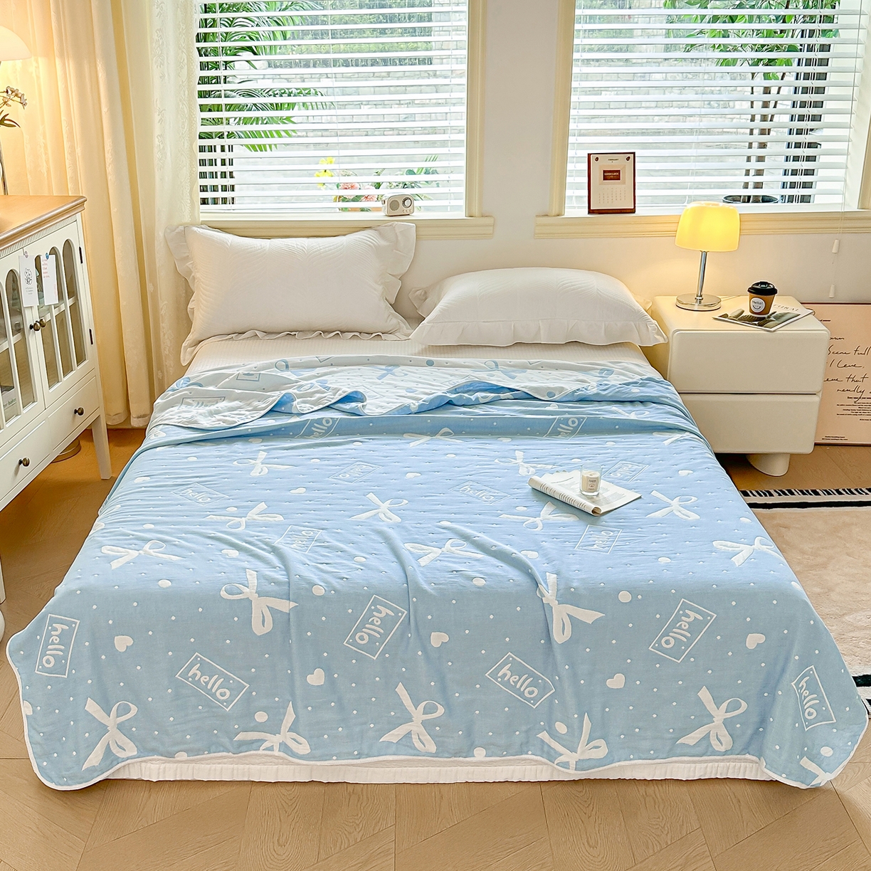 91家纺网 家纺一手货源 找家纺 （总）小叮当家纺仓储工厂店 (买家秀 爆款花型 不断货)2025新款全棉六层纱布毛巾被系列