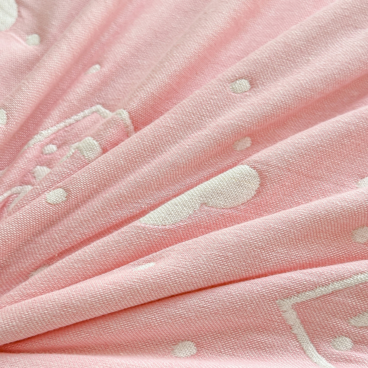 91家纺网 家纺一手货源 找家纺 小叮当家纺仓储工厂店 (买家秀 爆款花型 不断货)2025新款全棉六层纱布毛巾被系列 甜心窝-粉