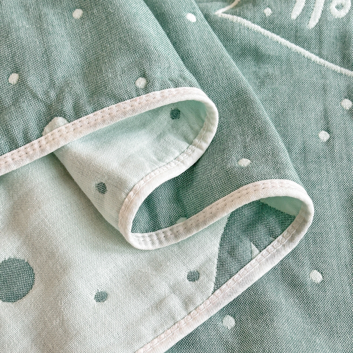 91家纺网 家纺一手货源 找家纺 小叮当家纺仓储工厂店 (买家秀 爆款花型 不断货)2025新款全棉六层纱布毛巾被系列 甜心窝-绿