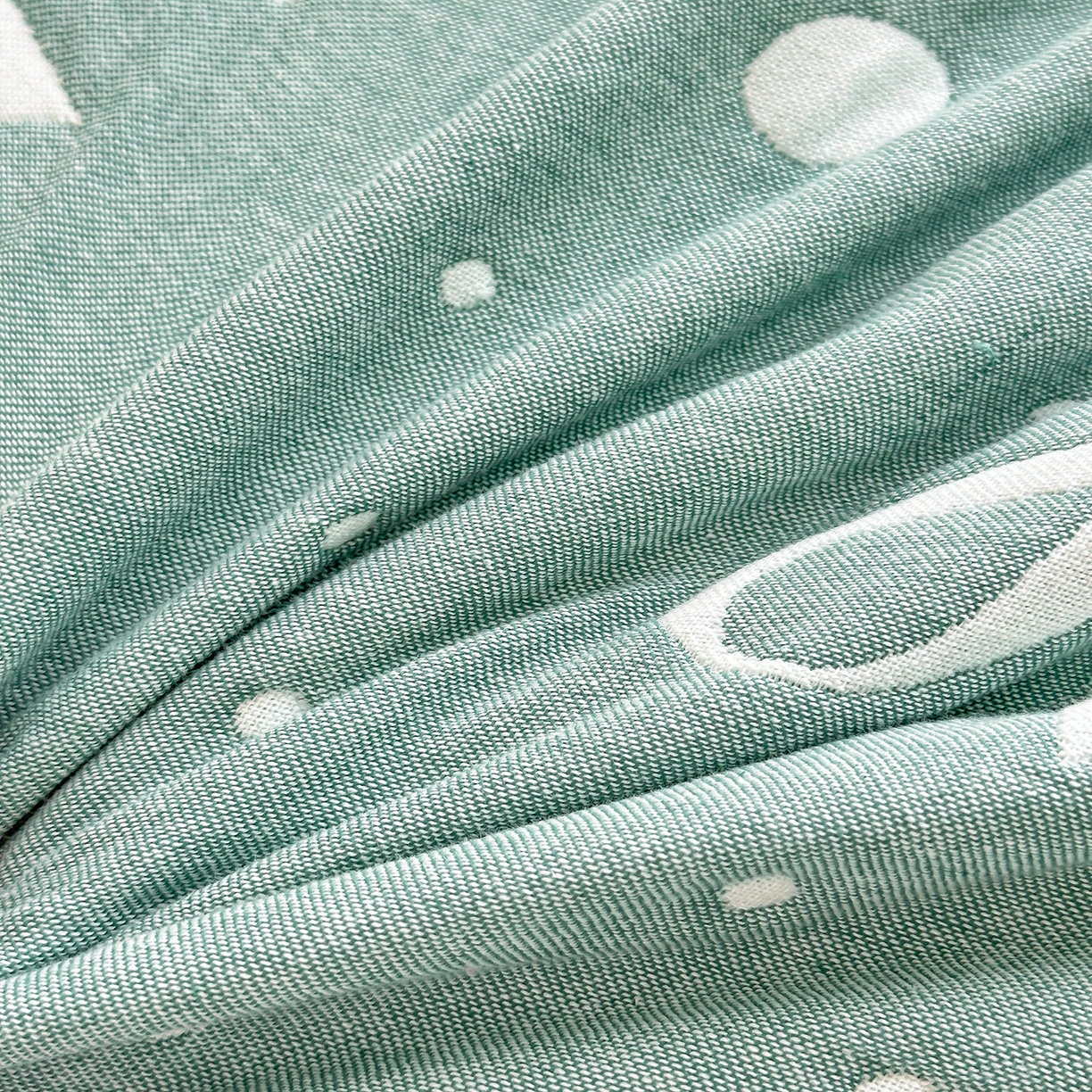 91家纺网 家纺一手货源 找家纺 小叮当家纺仓储工厂店 (买家秀 爆款花型 不断货)2025新款全棉六层纱布毛巾被系列 甜心窝-绿