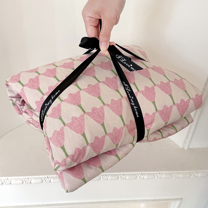 91家纺网 家纺一手货源 找家纺 （总）竹合家纺 2025秋冬新款加厚磨毛色织暖绒系列针织四件套高克重