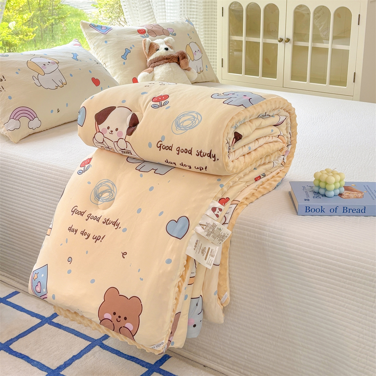 91家纺网 家纺一手货源 找家纺 （总）小叮当家纺仓储工厂店 (买家秀 爆款花型 不断货)2025新款A类针织棉大豆被被子被芯