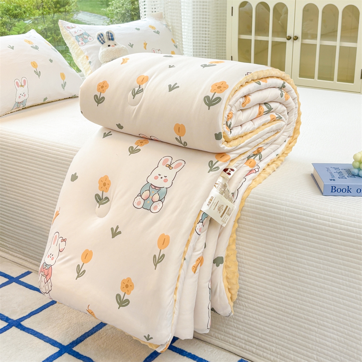 小叮当家纺仓储工厂店 (买家秀 爆款花型 不断货)2025新款A类针织棉大豆被被子被芯 田园小图