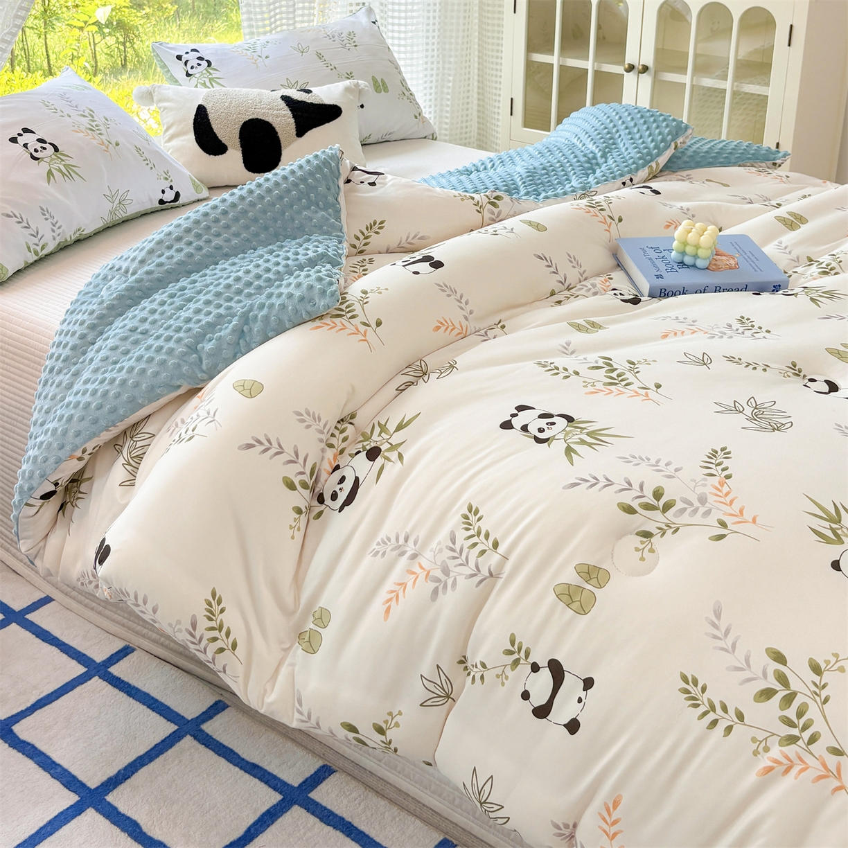 91家纺网 家纺一手货源 找家纺 小叮当家纺仓储工厂店 (买家秀 爆款花型 不断货)2025新款A类针织棉大豆被被子被芯 趴趴熊