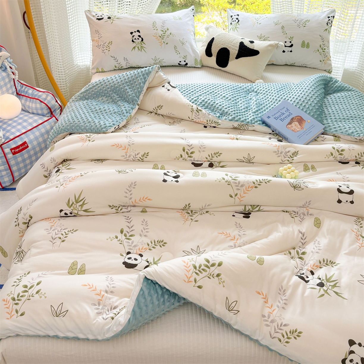 91家纺网 家纺一手货源 找家纺 小叮当家纺仓储工厂店 (买家秀 爆款花型 不断货)2025新款A类针织棉大豆被被子被芯 趴趴熊