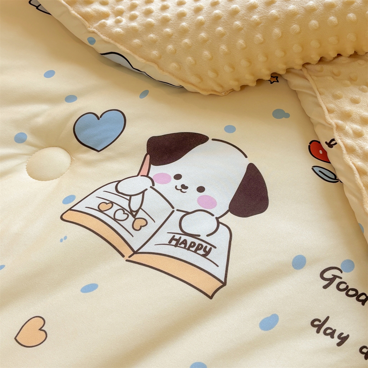 91家纺网 家纺一手货源 找家纺 小叮当家纺仓储工厂店 (买家秀 爆款花型 不断货)2025新款A类针织棉大豆被被子被芯 学习萌宠