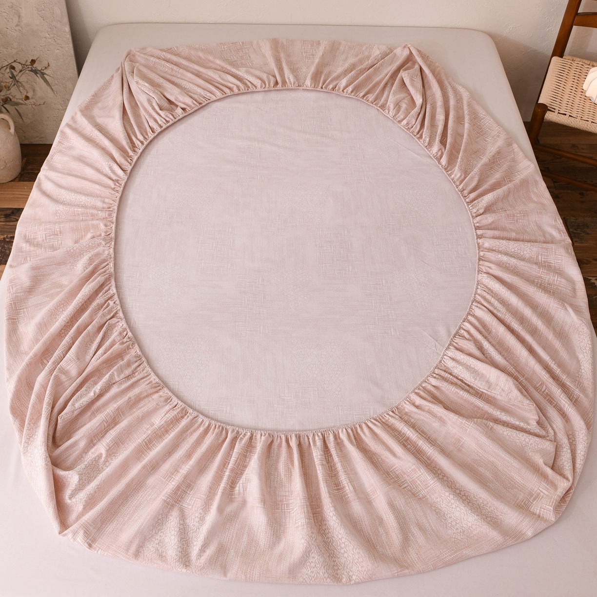 91家纺网 家纺一手货源 找家纺 小叮当家纺仓储工厂店 (买家秀 爆款花型 不断货)2025新款良品磨毛单床笠床笠单件 雾影粉