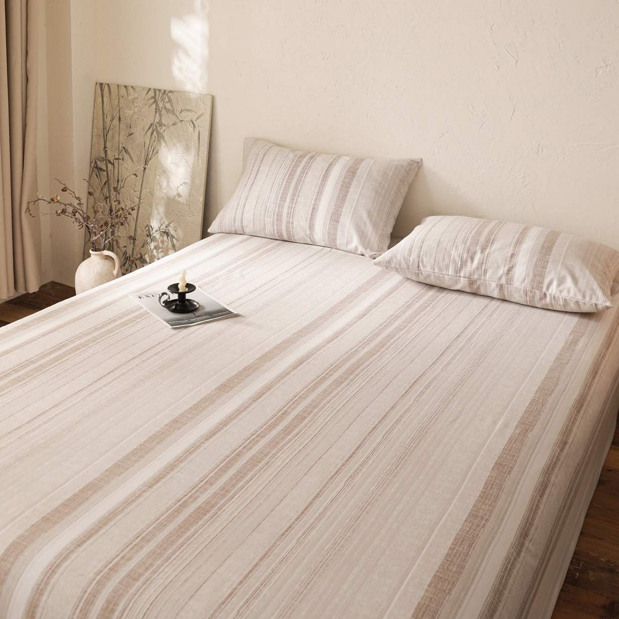 91家纺网 家纺一手货源 找家纺 小叮当家纺仓储工厂店 (买家秀 爆款花型 不断货)2025新款良品磨毛单床笠床笠单件 流沙灰