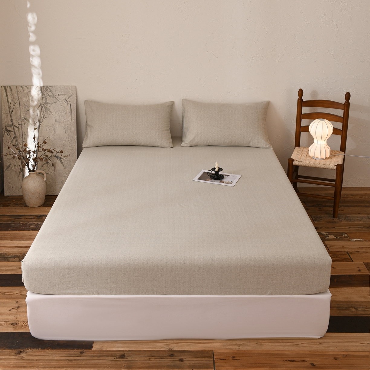 小叮当家纺仓储工厂店 (买家秀 爆款花型 不断货)2025新款良品磨毛单床笠床笠单件 肌理灰