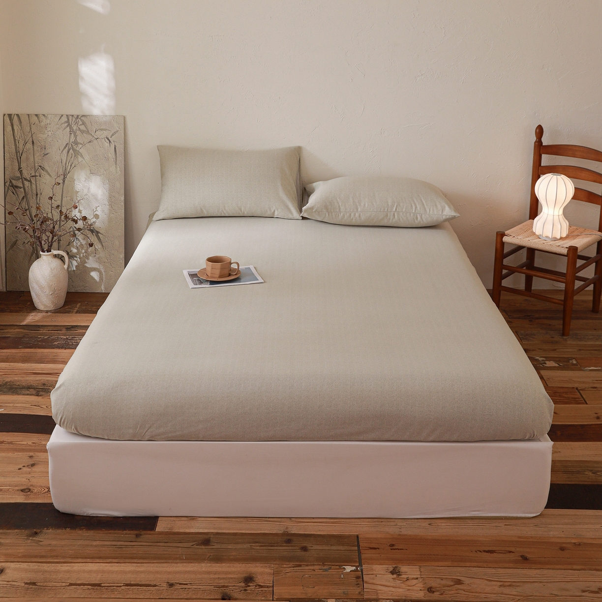 91家纺网 家纺一手货源 找家纺 小叮当家纺仓储工厂店 (买家秀 爆款花型 不断货)2025新款良品磨毛单床笠床笠单件 肌理灰