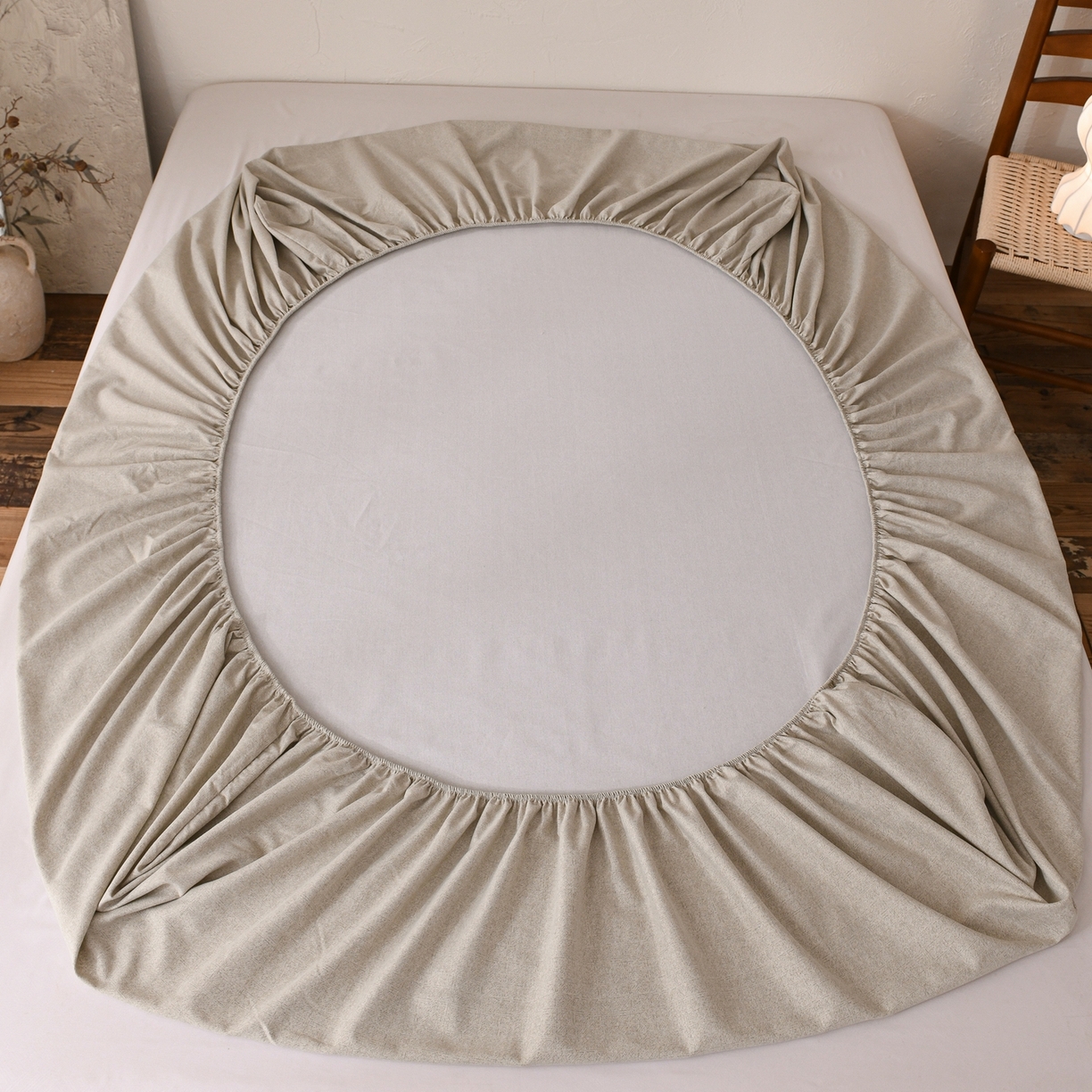 91家纺网 家纺一手货源 找家纺 小叮当家纺仓储工厂店 (买家秀 爆款花型 不断货)2025新款良品磨毛单床笠床笠单件 肌理灰