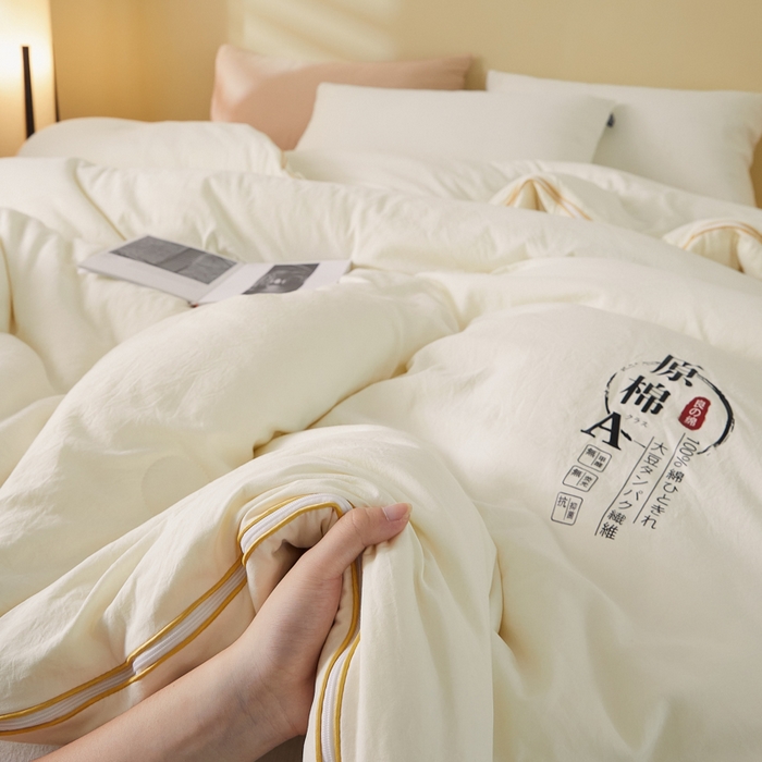 91家纺网 家纺一手货源 找家纺 小叮当家纺仓储工厂店 2025新款原棉大豆被子母扣拉链二合一被 被子被芯(买家秀 爆款花型 不断货) 本白