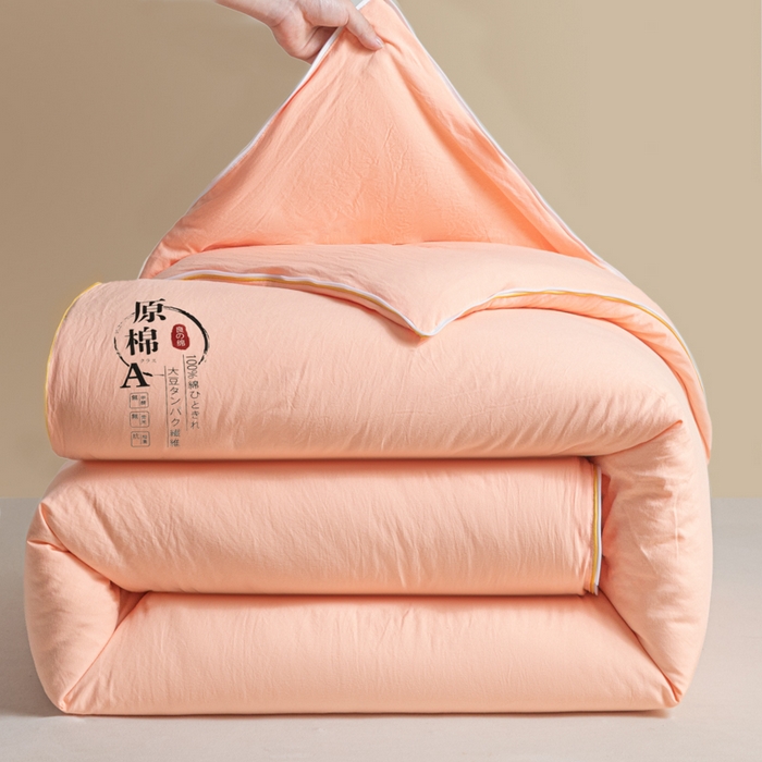 91家纺网 家纺一手货源 找家纺 小叮当家纺仓储工厂店 2025新款原棉大豆被子母扣拉链二合一被 被子被芯(买家秀 爆款花型 不断货) 叠拍