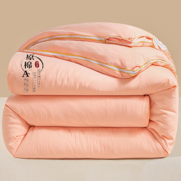 91家纺网 家纺一手货源 找家纺 小叮当家纺仓储工厂店 2025新款原棉大豆被子母扣拉链二合一被 被子被芯(买家秀 爆款花型 不断货) 叠拍