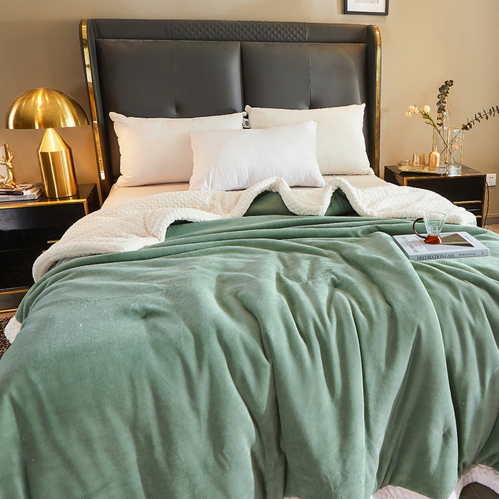 91家纺网 家纺一手货源 找家纺 小叮当家纺仓储工厂店 2025新款A类母婴级婴童毯子三层加厚牛奶绒毛毯牛奶绒毯子午睡毯珊瑚绒毛毯 毯子 苹果-果绿