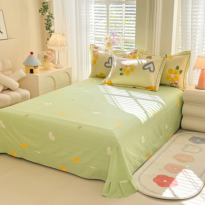 91家纺网 家纺一手货源 找家纺 巧玲珑2025新款AB版铂金生态四件套 爱情宝贝