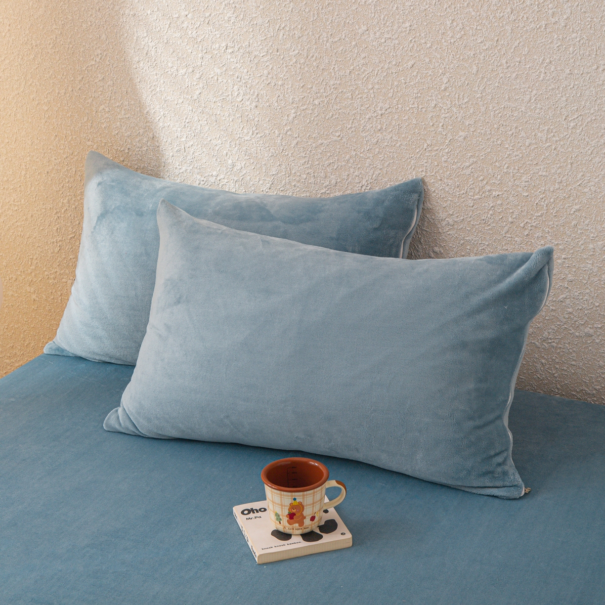 91家纺网 家纺一手货源 找家纺 小叮当家纺仓储工厂店 2025新款200克高克重牛奶绒单品床笠单件床笠 绒蓝