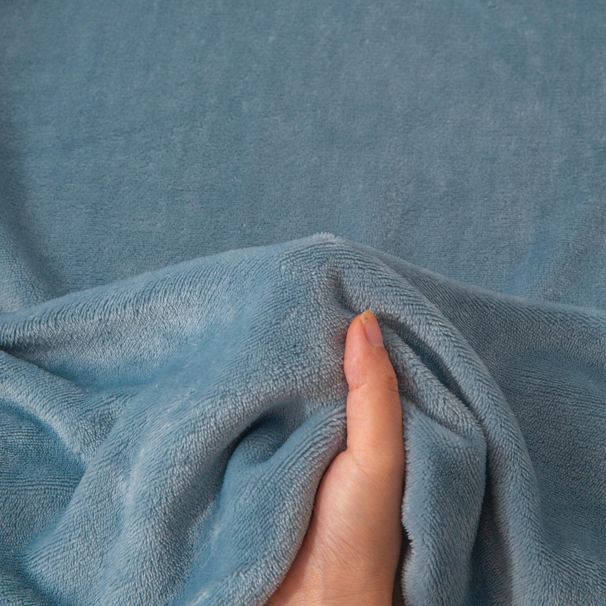91家纺网 家纺一手货源 找家纺 小叮当家纺仓储工厂店 2025新款200克高克重牛奶绒单品床笠单件床笠 绒蓝