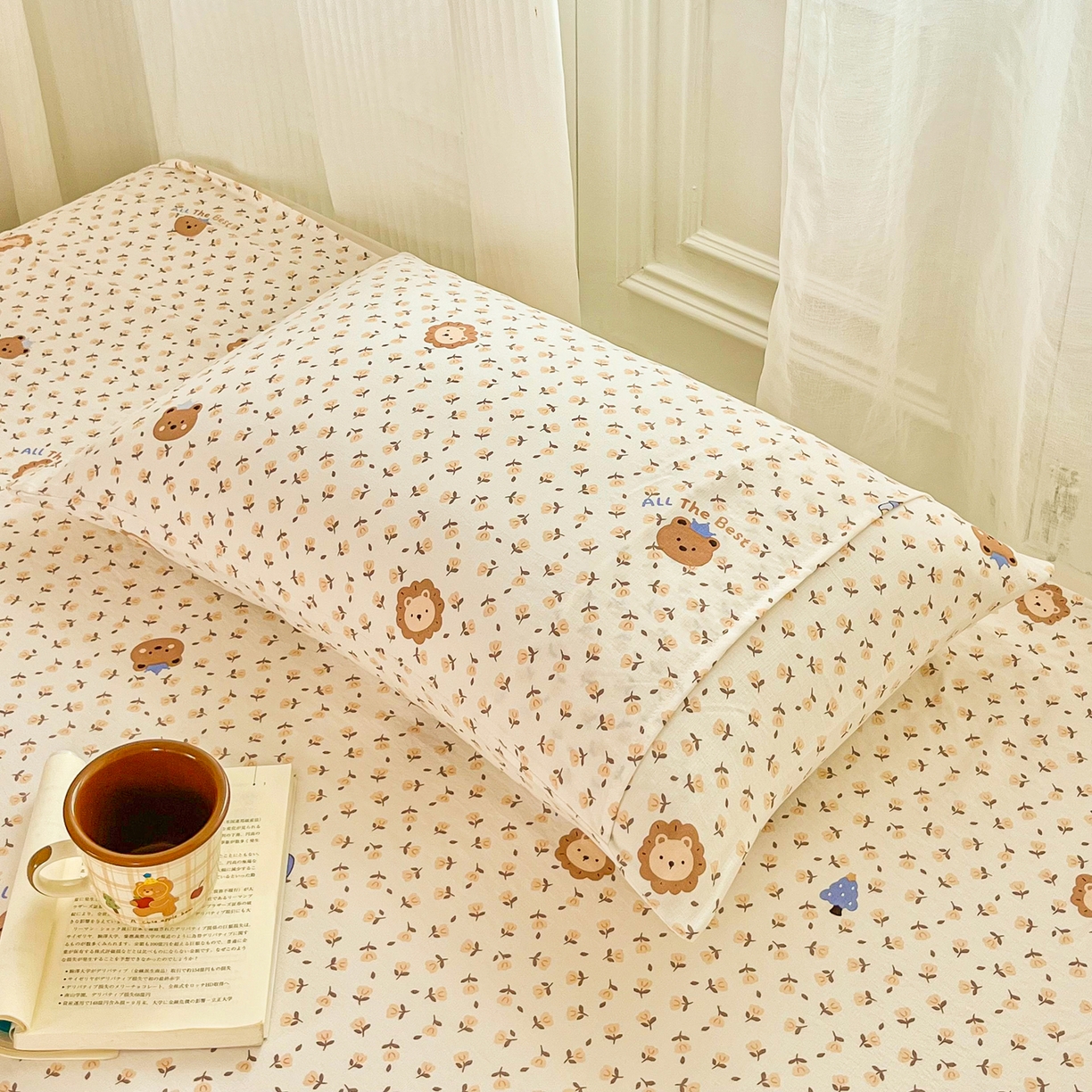 91家纺网 家纺一手货源 找家纺 小叮当家纺仓储工厂店 【长期供货】2025新款双层纱地铺防尘套【支持小批量定制】 S萌虎