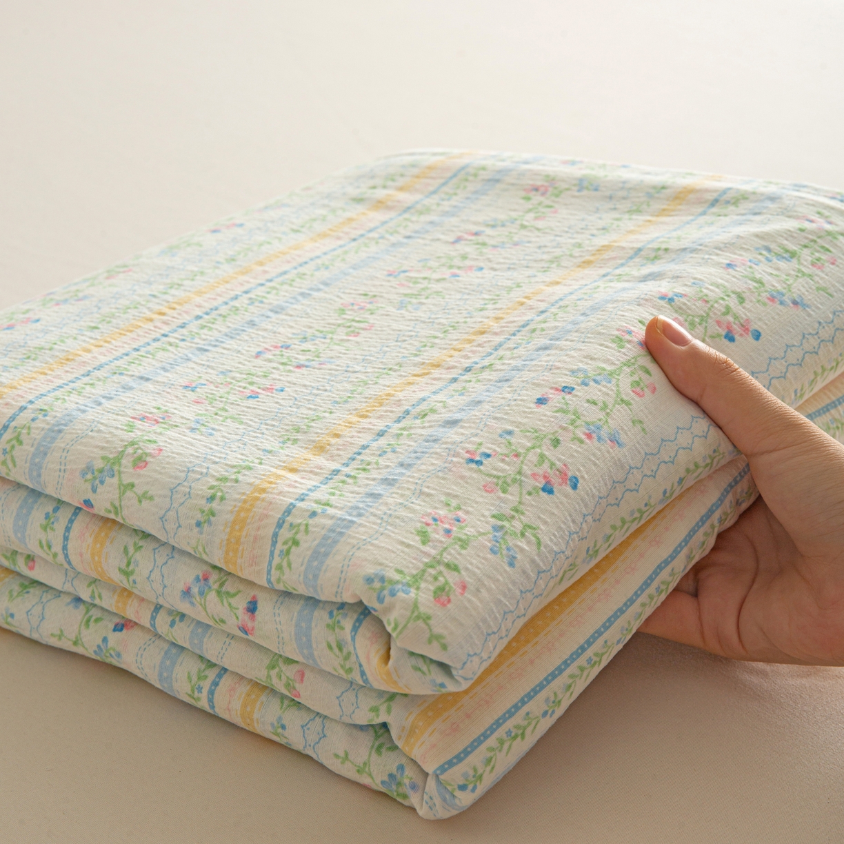 91家纺网 家纺一手货源 找家纺 小叮当家纺仓储工厂店 【长期供货】2025新款双层纱地铺防尘套【支持小批量定制】 S绿园