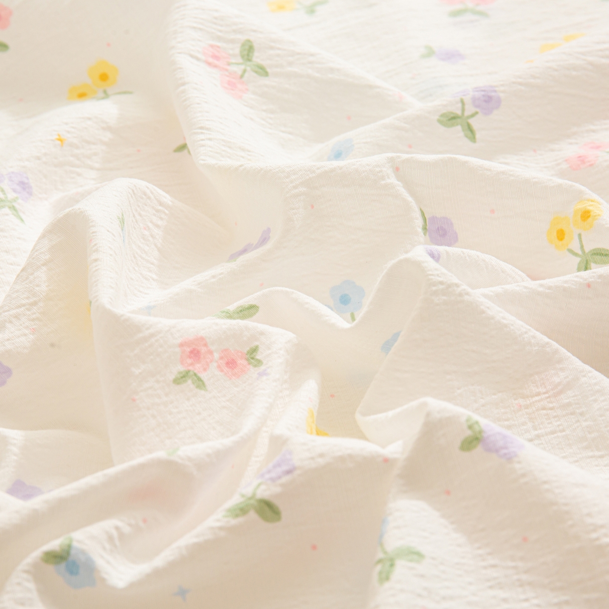 91家纺网 家纺一手货源 找家纺 小叮当家纺仓储工厂店 【长期供货】2025新款双层纱地铺防尘套【支持小批量定制】 S小花