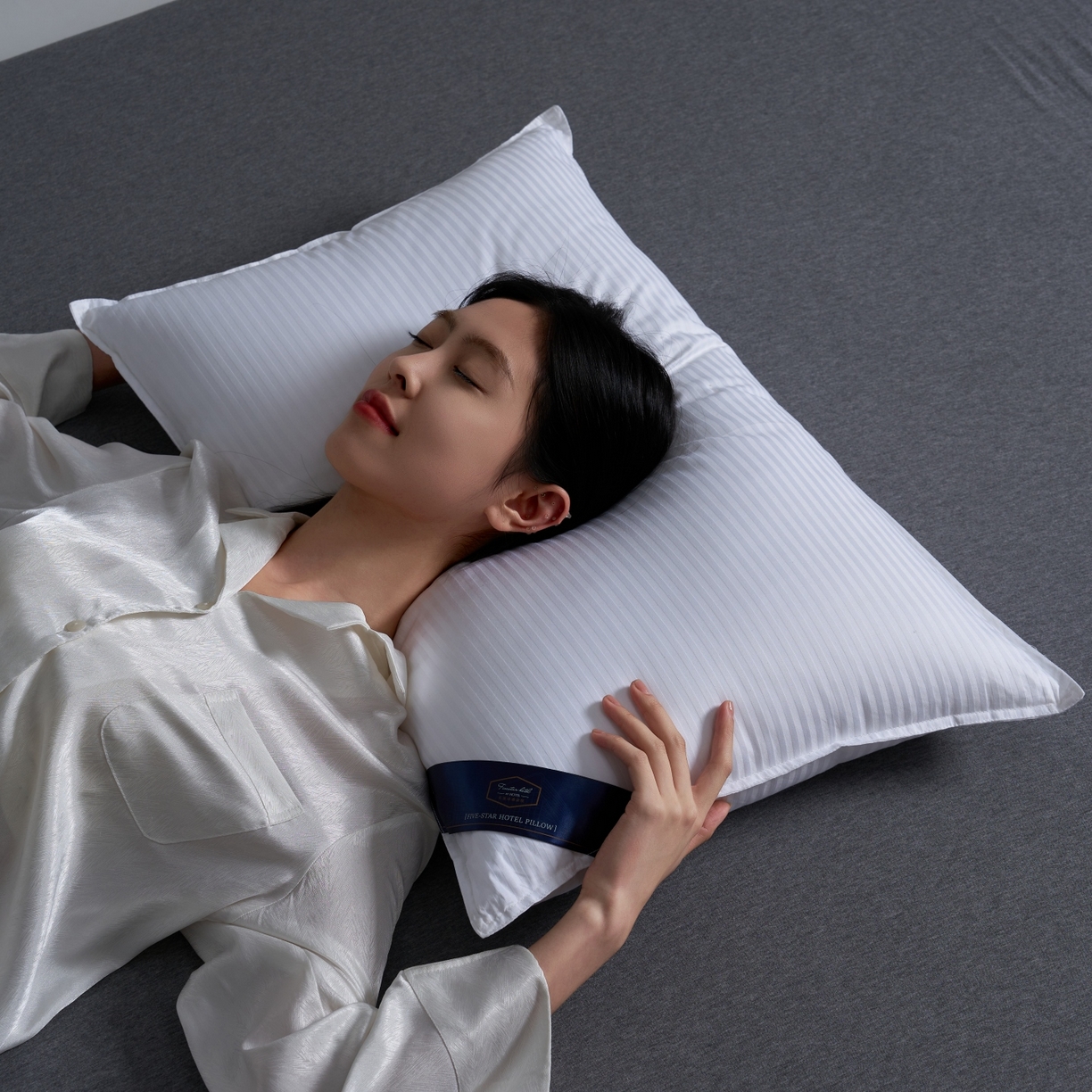 91家纺网 家纺一手货源 找家纺 （总）乐可 2025新款全棉尊享缎条酒店枕枕头枕芯