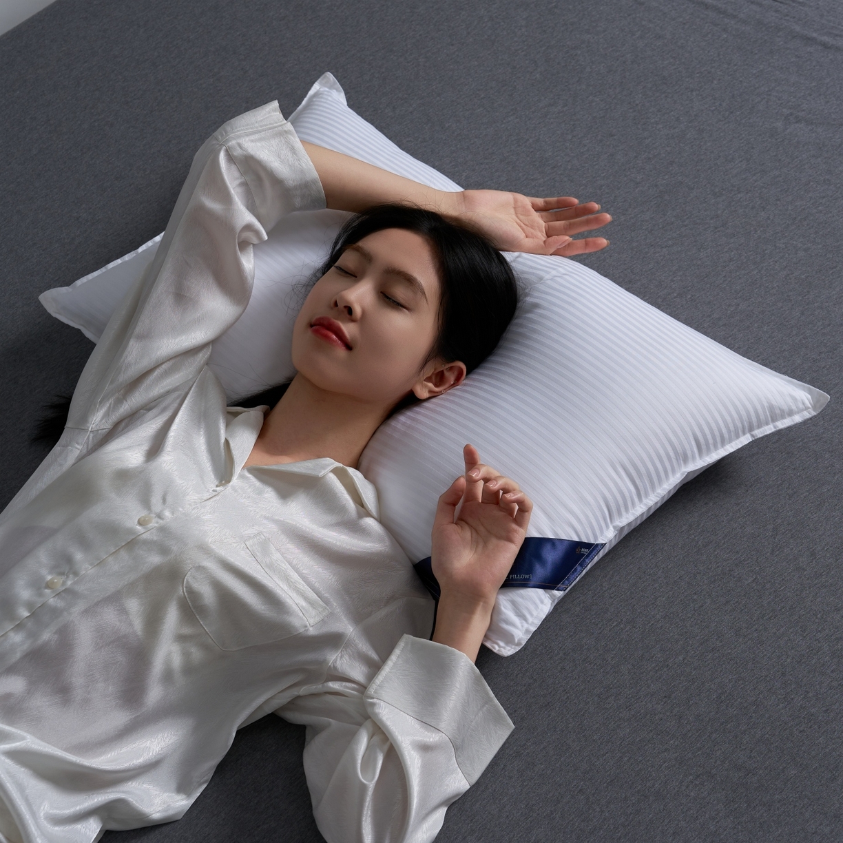 91家纺网 家纺一手货源 找家纺 （总）乐可 2025新款全棉尊享缎条酒店枕枕头枕芯