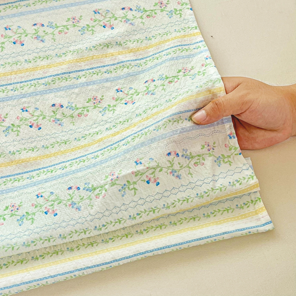 91家纺网 家纺一手货源 找家纺 小叮当家纺仓储工厂店 【长期供货】2025新款双层纱地铺防尘套【支持小批量定制】 S绿园