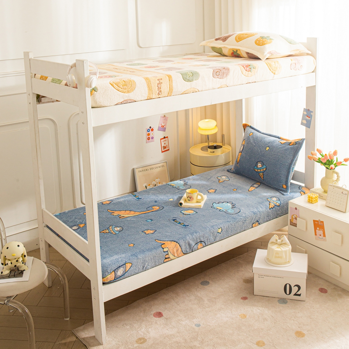 91家纺网 家纺一手货源 找家纺 小叮当家纺仓储工厂店 【长期供货】2025新款雪花绒学生床单床笠单品床笠单件床笠【支持小批量定制】 R太空