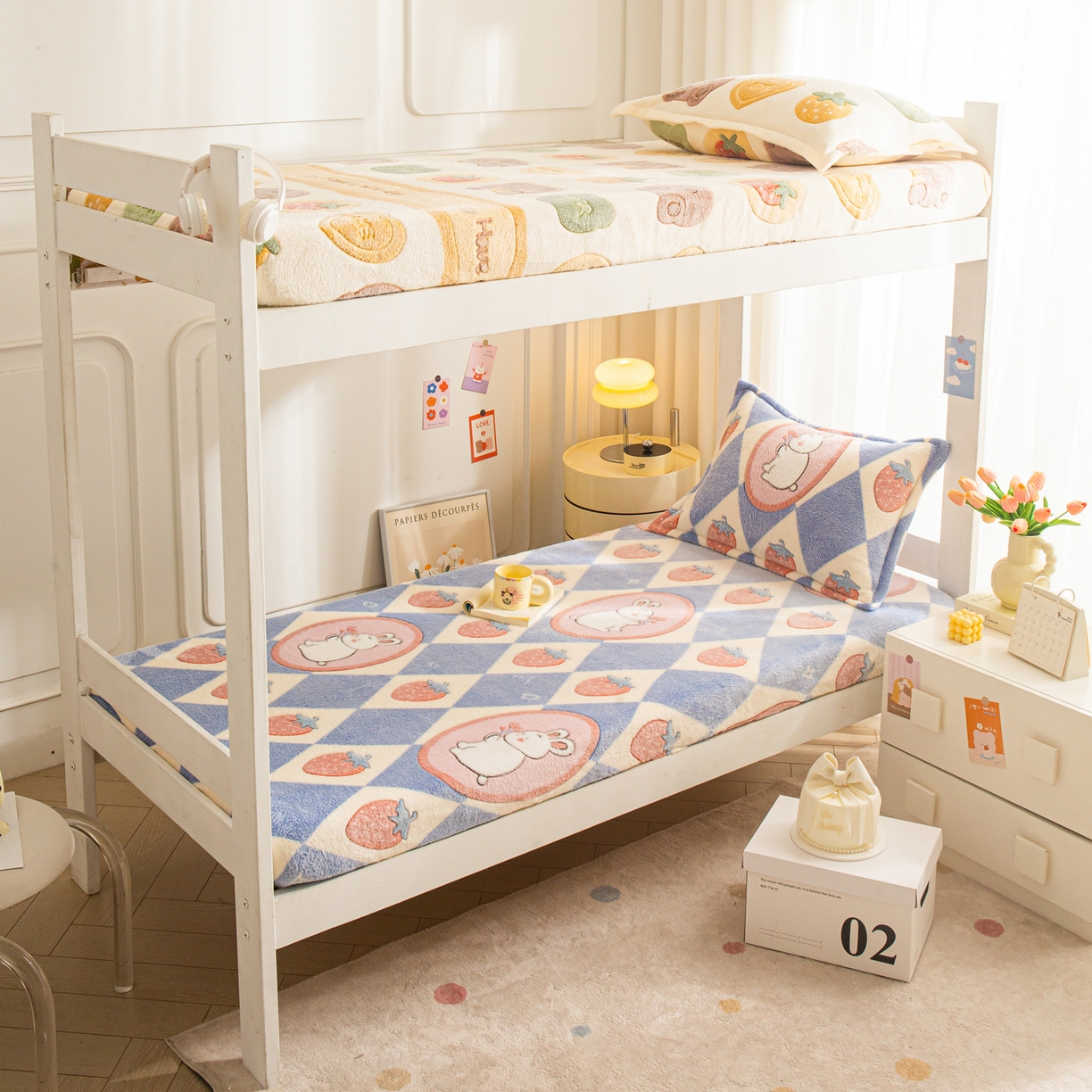 91家纺网 家纺一手货源 找家纺 小叮当家纺仓储工厂店 【长期供货】2025新款雪花绒学生床单床笠单品床笠单件床笠【支持小批量定制】 R兔兔