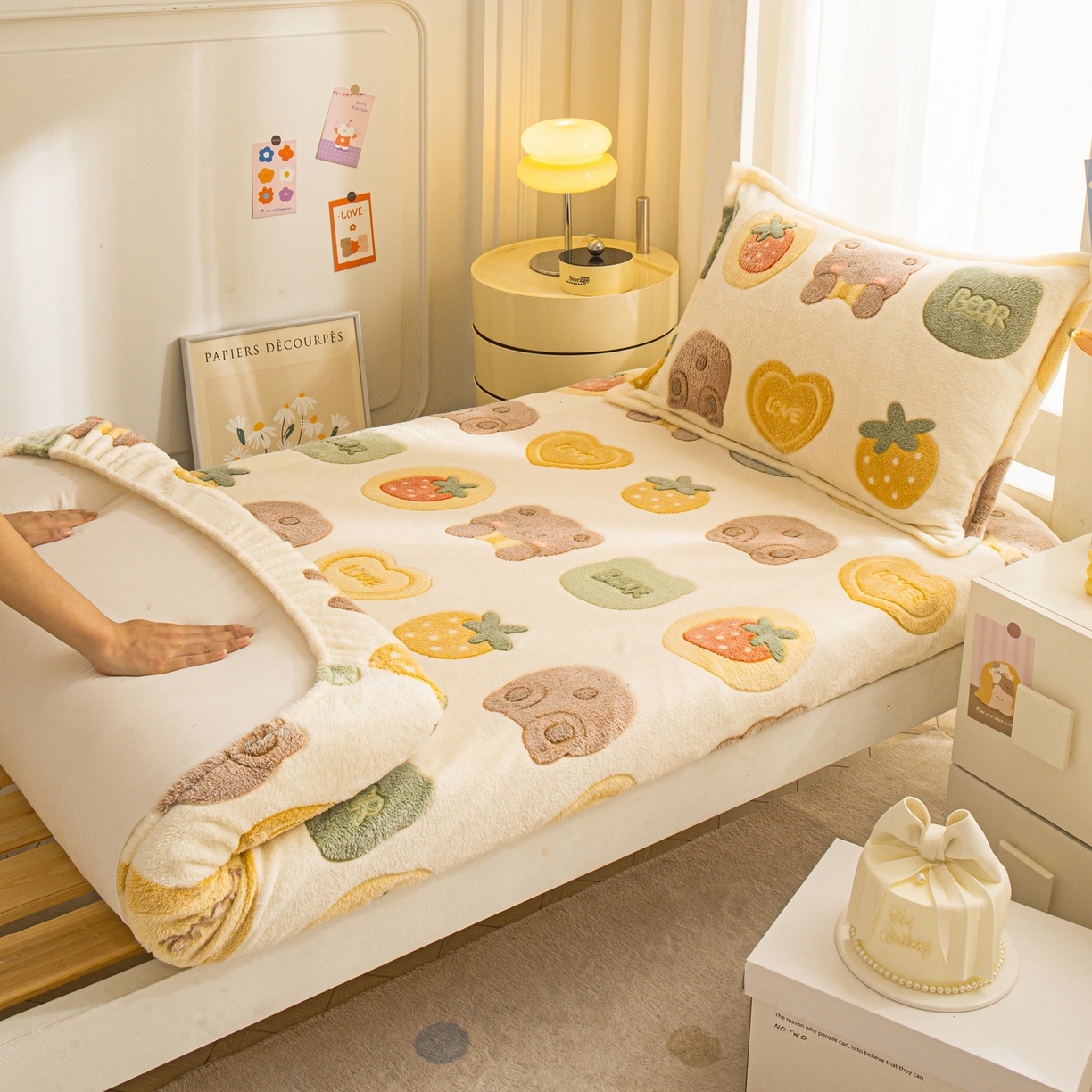 91家纺网 家纺一手货源 找家纺 （总）小叮当家纺仓储工厂店 【长期供货】2025新款雪花绒学生床单床笠单品床笠单件床笠【支持小批量定制】