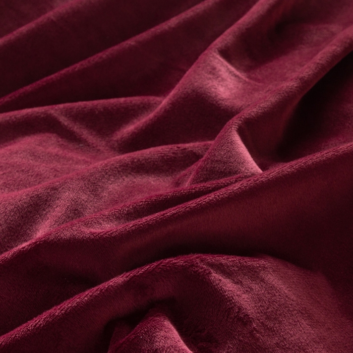 91家纺网 家纺一手货源 找家纺 小叮当家纺仓储工厂店 2025新款水晶绒夹棉床裙四件套 酒红