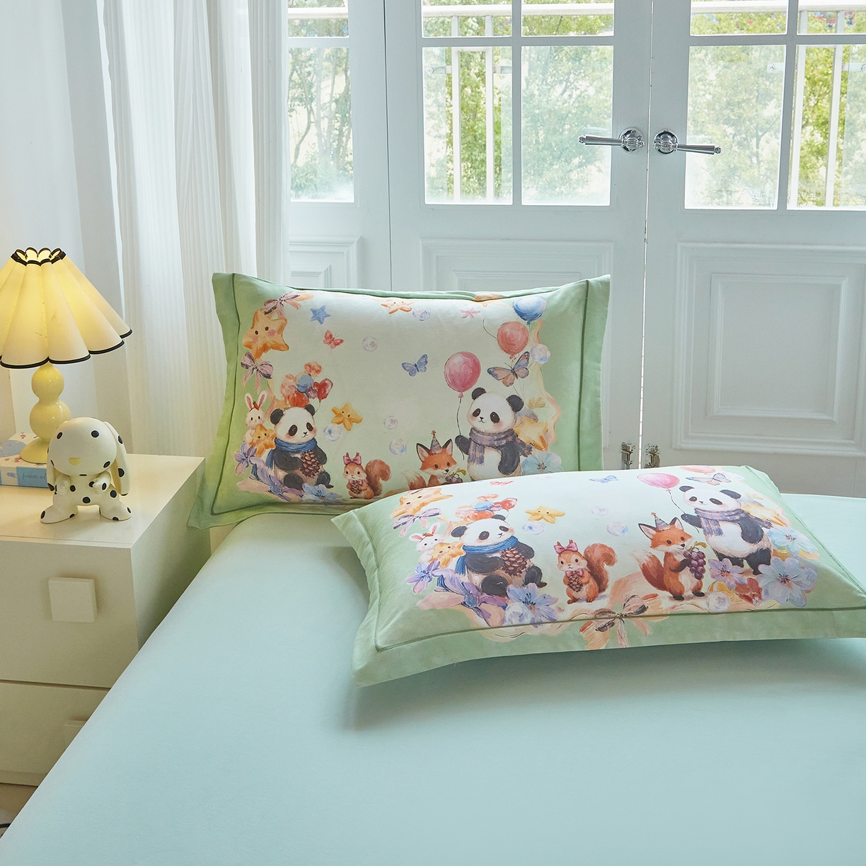 91家纺网 家纺一手货源 找家纺 （总）格里芬家纺 2025新款全棉纯棉加厚油画风大版卡通印花四件套 （控价标准不低于238元）