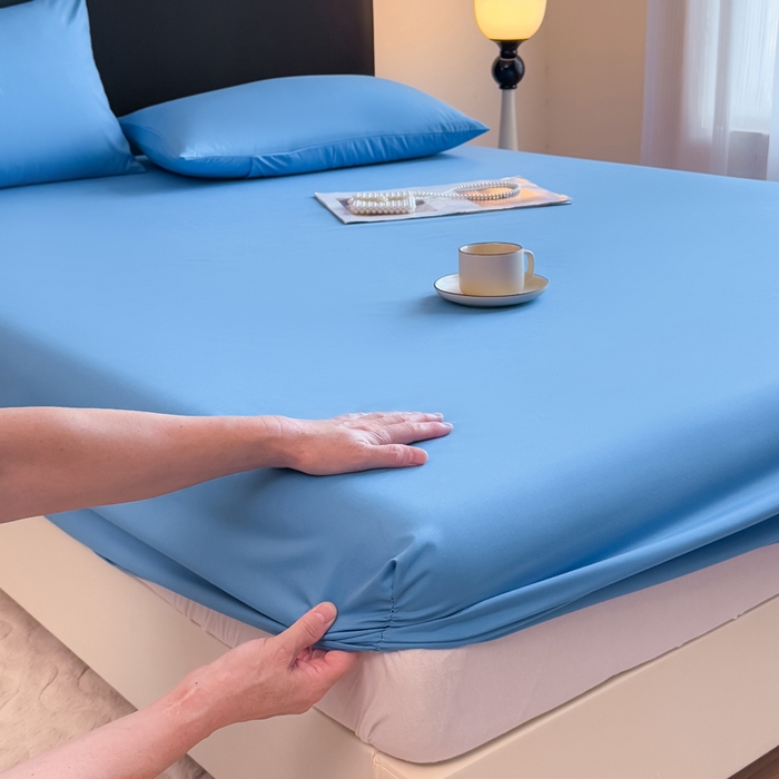 91家纺网 家纺一手货源 找家纺 （总）仟岸家纺 2025新款高克重水洗磨毛单床笠床笠单件