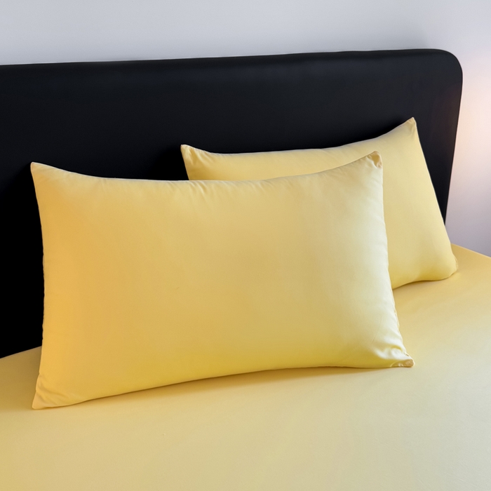 91家纺网 家纺一手货源 找家纺 仟岸家纺 2025新款高克重水洗磨毛单床笠床笠单件 黄色