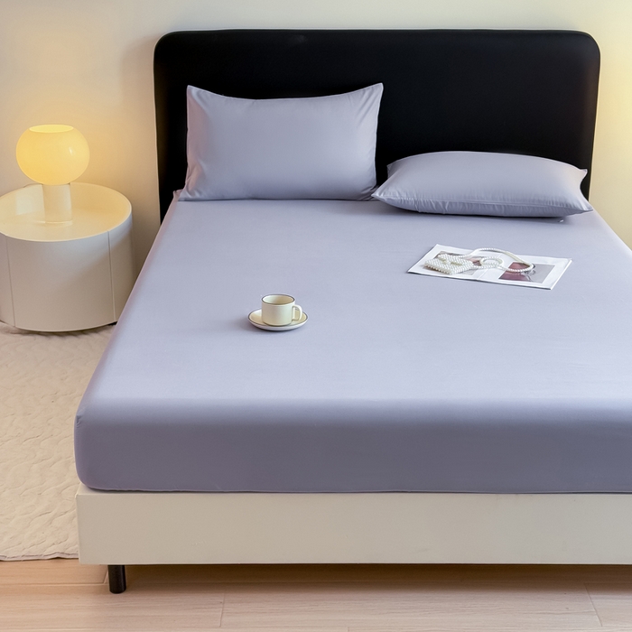 91家纺网 家纺一手货源 找家纺 仟岸家纺 2025新款高克重水洗磨毛单床笠床笠单件 灰色