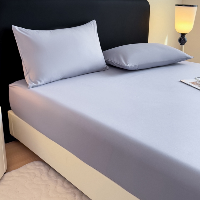 91家纺网 家纺一手货源 找家纺 仟岸家纺 2025新款高克重水洗磨毛单床笠床笠单件 灰色