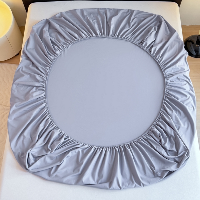 91家纺网 家纺一手货源 找家纺 仟岸家纺 2025新款高克重水洗磨毛单床笠床笠单件 灰色