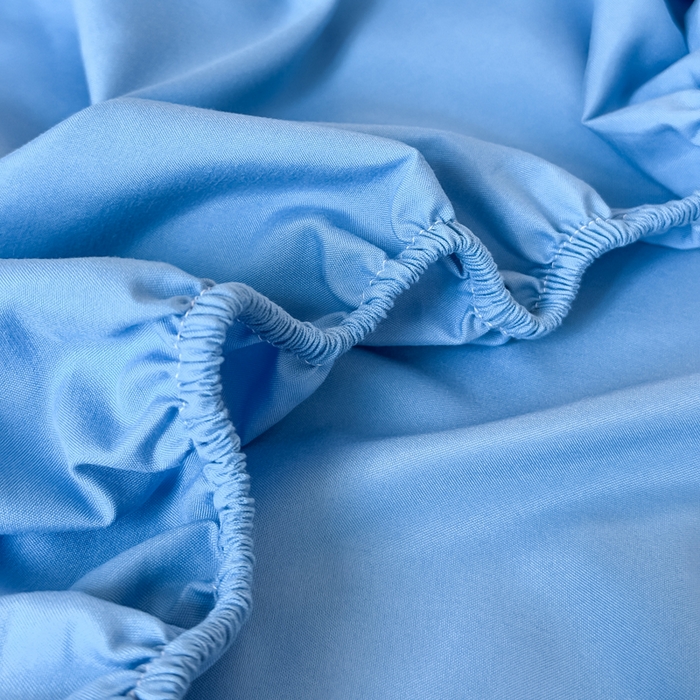 91家纺网 家纺一手货源 找家纺 仟岸家纺 2025新款高克重水洗磨毛单床笠床笠单件 蓝色