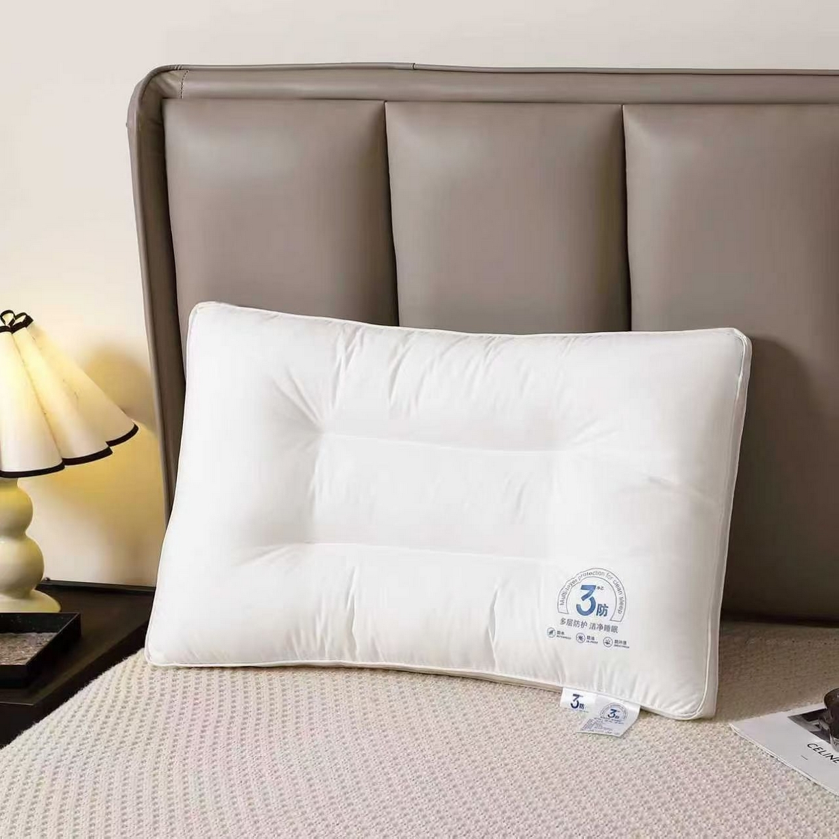 91家纺网 家纺一手货源 找家纺 （总）剑桥枕业 2025新款全棉三防净芯护颈枕头高中低枕芯羽丝棉酒店布草枕头