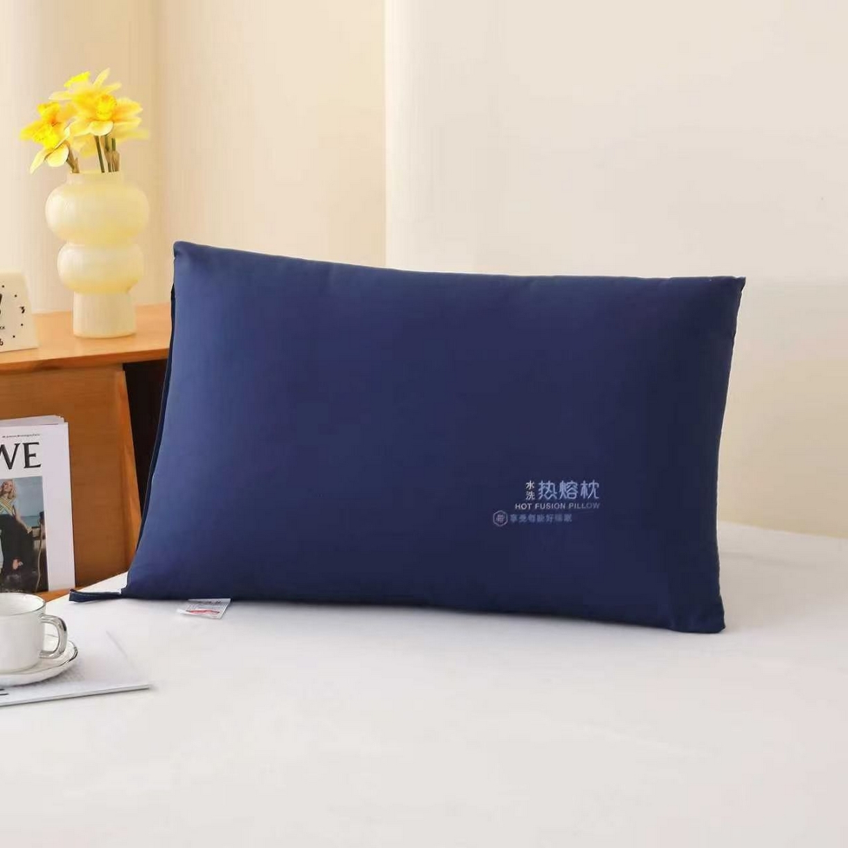 91家纺网 家纺一手货源 找家纺 （总）剑桥枕业 2025新款特惠纯色水洗热熔枕芯整张棉枕头拼多多畅销热款