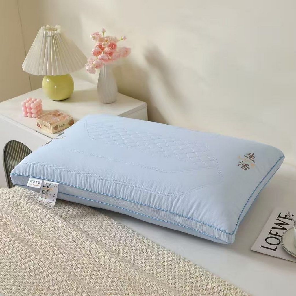 91家纺网 家纺一手货源 找家纺 （总）剑桥枕业 2025新款简单生活热熔硬枕头促销红色婚庆枕芯中高枕头便宜款