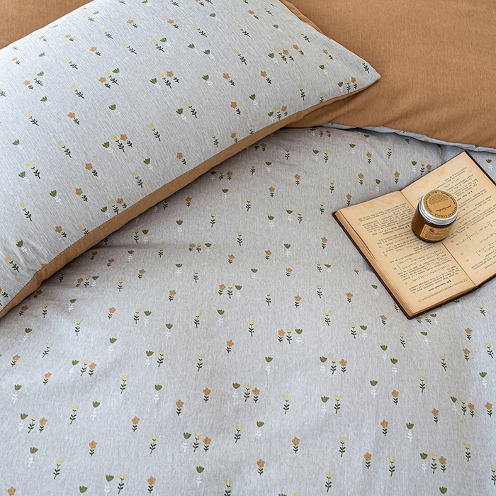 91家纺网 家纺一手货源 找家纺 竹合家纺 2025秋冬新款加厚磨毛色织暖绒系列针织四件套高克重 花儿朵朵