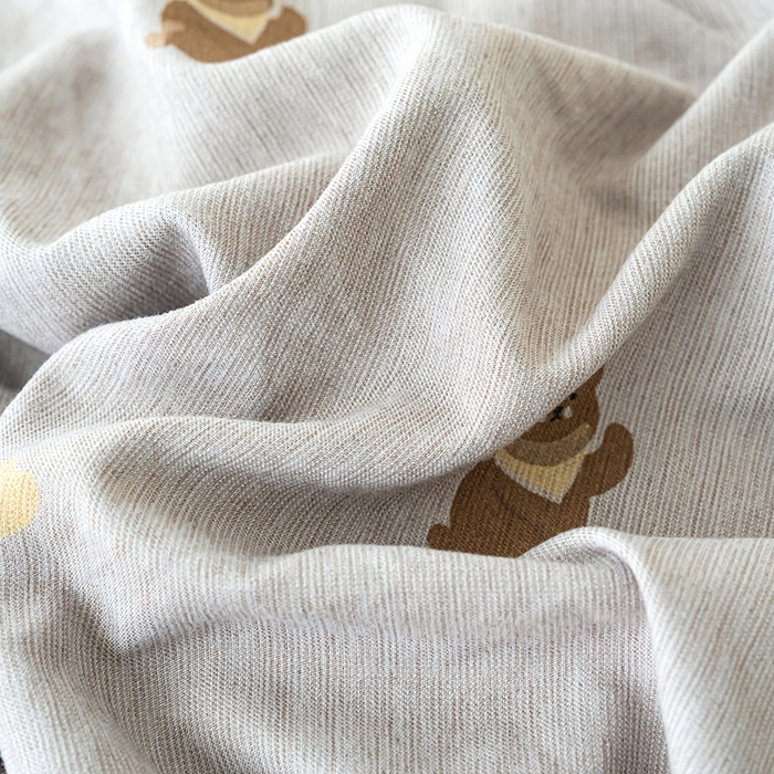 91家纺网 家纺一手货源 找家纺 竹合家纺 2025秋冬新款加厚磨毛色织暖绒系列针织四件套高克重 小熊一家