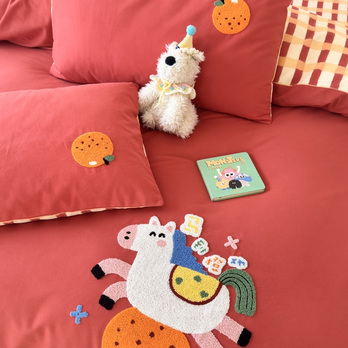 91家纺网 家纺一手货源 找家纺 （总）如意朵 2025新款全棉加厚磨毛绣花四件套风格一（专版花型）