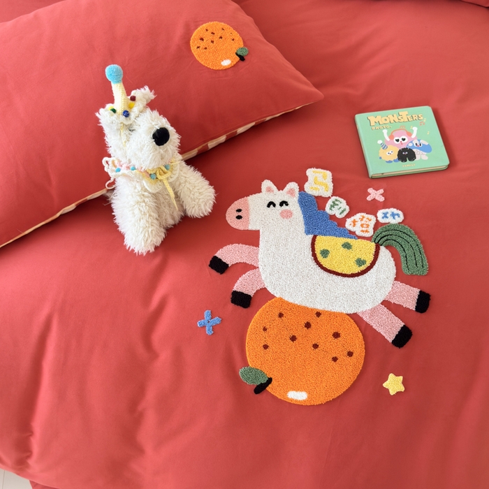 91家纺网 家纺一手货源 找家纺 （总）如意朵 2025新款全棉加厚磨毛绣花四件套风格一（专版花型）