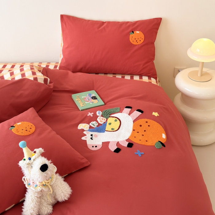 91家纺网 家纺一手货源 找家纺 （总）如意朵 2025新款全棉加厚磨毛绣花四件套风格一（专版花型）