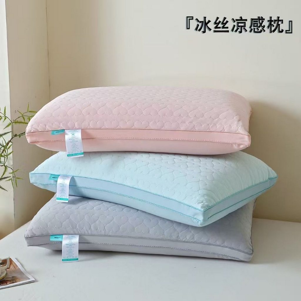 91家纺网 家纺一手货源 找家纺 （总）剑桥枕业 2025新款冰丝凉感热熔枕芯夏季凉感丝枕头成人规格中高硬枕头