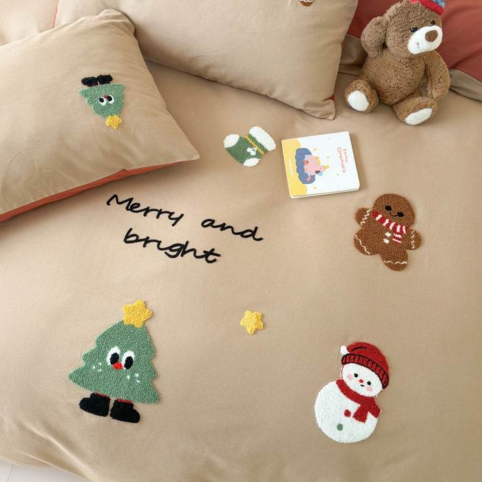 91家纺网 家纺一手货源 找家纺 如意朵 2025新款全棉加厚磨毛绣花四件套风格一（专版花型） 童话世界